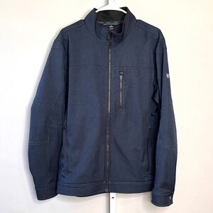 Kuhl Impakt Jacket Mens L Blue Softshell Fleece Windproof Water Repellant Casual